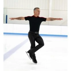 Jerry's 825 Mens High Energy Top -Jerry's 825blackwinefrontspin